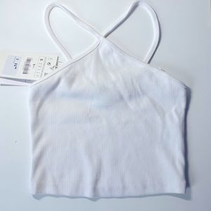 Zara tank top, cross-cross straps.